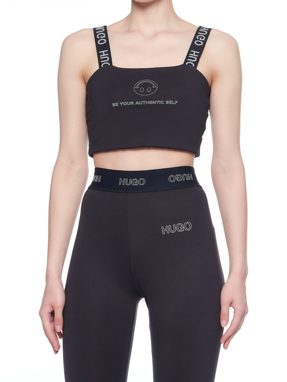 HUGO Black Logo Crop Tank
